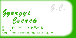 gyorgyi cserep business card