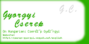 gyorgyi cserep business card